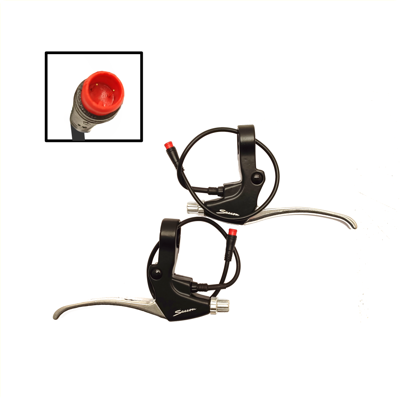 Saccon Vwp remgreepset e-bike universeel zwart/zilver