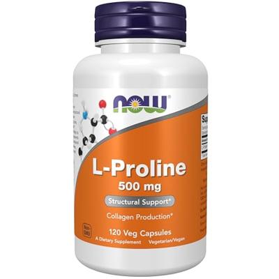 L-Proline 500mg Now Foods 120v-caps