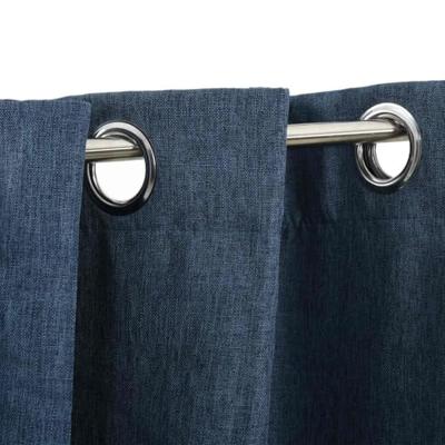 VidaXL Gordijn linnen-look verduisterend met ogen 290x245 cm blauw