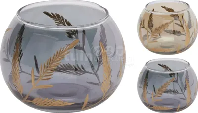 Waxinelichthouder Takken Glas 8cm Assorti 1st Waxinelichthouder Takken Glas 8cm Assorti 1st