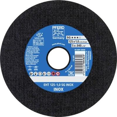 PFERD TOOLS EHT 125-1,0 SG INOX 61341116 Doorslijpschijf recht 125 mm 25 stuk(s) RVS PFERD TOOLS EHT 125-1,0 SG INOX 61341116 Doorslijpschijf recht 125 mm 25 stuk(s) RVS