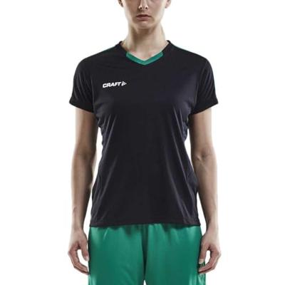 Craft 1905567 Progress Contrast Jersey W - Black/Team Green - XL