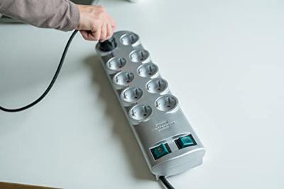 Brennenstuhl Stekkerdoos met schakelaar 8-voudig Geaarde stekker Zilver | 1153390128 - 1153390128 - thumbnail