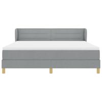 Boxspringbed met matras Lichtgrijs 180 x 200 cm Stof - thumbnail