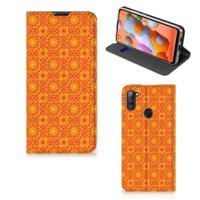 Samsung Galaxy M11 | A11 | Hoesje met Magneet | Batik Oranje - thumbnail