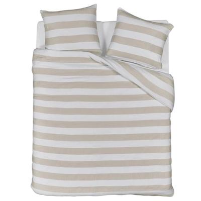 Rivièra Maison Riviera Maison Dekbedovertrek Striped - Zand 200x200/220 cm