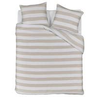 Riviera Maison Striped Zand dekbedovertrek - thumbnail