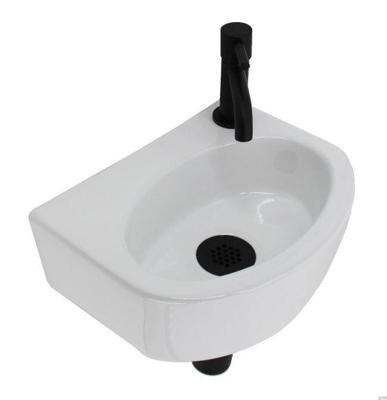 Fonteinset Boss & Wessing Gustav Keramiek Inclusief Eenhendelkraan En Sifon 30x22x11 cm Wit