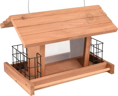 Vogelvoedersilo Sami 28 x 19 x 42,5 cm Flamingo Bruin