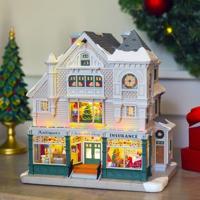 Lemax antique & gift shop verlicht kersthuisje Norman Rockwell 2023 - thumbnail