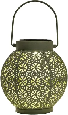 Solar lantaarn metaal sage groen I Anna's Collection - Annas collection