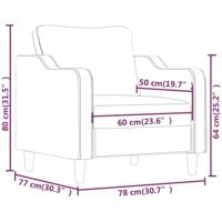 Fauteuil 60 cm stof zwart - thumbnail