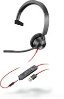 Blackwire 3315-M - USB Headset - mono - op oor - met bekabeling - USB-A, 3,5 mm-stekker - voor Microsoft Teams - thumbnail