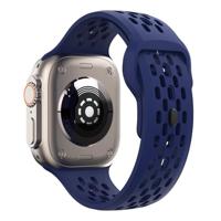 By Qubix - Ultimate Sport Edition bandje - Donkerblauw - Compatible met Apple Watch 44mm / 45mm / 46mm / 49mm - Compatible Apple watch bandjes - thumbnail