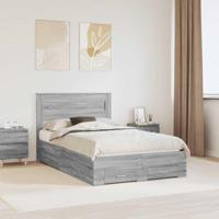 Bedframe met lade met hoofdeinde met opslag Bewerkt hout - thumbnail