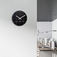 Wandklok 43 cm - Geruisloos - Glas - "Grote Stad" - thumbnail