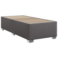Boxspring met matras kunstleer grijs 120x190 cm - thumbnail