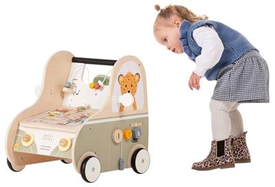 Houten Loopwagen Auto Jack & Jacky Houten Loopwagen Auto Jack & Jacky