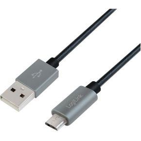 LogiLink CU0134 USB-kabel 2 m USB 2.0 USB A Micro-USB B Zwart, Grijs LogiLink CU0134 USB-kabel 2 m USB 2.0 USB A Micro-USB B Zwart, Grijs