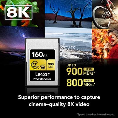 Lexar Pro Gold 160GB CFexpress Type A VPG400 - R900/W800 MB/s - thumbnail
