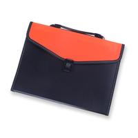 Draagbare 12-laags bestand Pocket A4 uitbreiding bestand geclassificeerde map PP opslag clip ticket pakket (oranje) - thumbnail