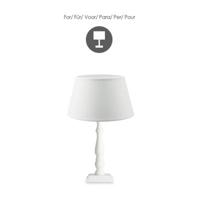 Minimalistische stijl - Stoffen Lampenkap - Conisch - White - 25 x 18 x 14 cm - E27 fitting - Ontworpen voor tafellampen - Ontworpen voor woon- en slaapkamers