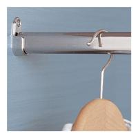 Steun voor stang in kast Stor Planet 2,5 x 1,5 cm Zilverkleurig (2 Stuks) - thumbnail