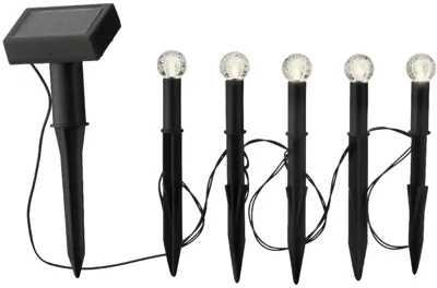 Lumineo solar balletjes op tuinstekers - transparant