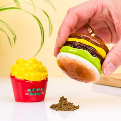 Peper & zoutstel Burger&Fries 5,5x4,5cm