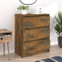 Dressoir 60x35x76 cm bewerkt hout gerookt eikenkleurig - thumbnail