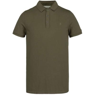 Cast Iron slim fit polo olijfgroen