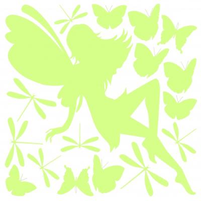 Crearreda Fairy Glow sticker Vinyl Geel Verwijderbaar