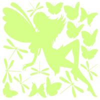 Crearreda Fairy Glow sticker Vinyl Geel Verwijderbaar - thumbnail