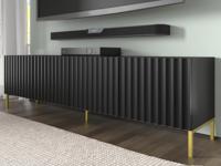 Tv-meubel WAVOS 4 deuren zwart - thumbnail