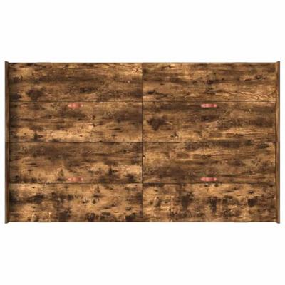 Opbergbedframe met lade Gerookt eiken 120 x 200 cm Bewerkt hout