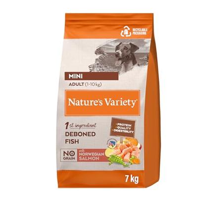 NATURES VARIETY ORIGINAL ADULT MINI SALMON NO GRAIN 7 KG - thumbnail
