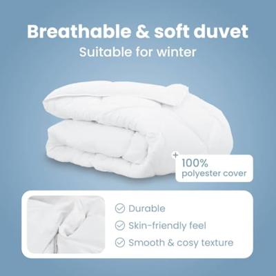 VidaXL Winter dekbed wit 240 x 222 x 5 cm polyester VidaXL Winter dekbed wit 240 x 222 x 5 cm polyester