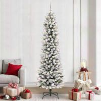 Kunstkerstboom met 300 LED Wit 240 cm PVC en Metaal en Plastic - thumbnail