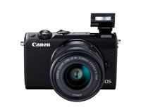 Canon EOS M100 SLR digitale camera - met lens (24,2 MP, Dual Pixel CMOS AF, DIGIC 7, Full-HD, touchscreen, WIFI, Bluetooth, 7,5 cm, inklapbaar display) camera, zwart - thumbnail