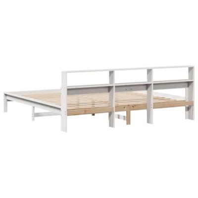 Bedframe zonder matras massief grenenhout wit 180x200 cm