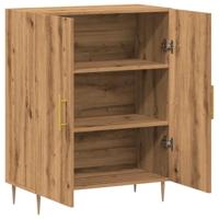 Dressoir 69,5x34x90 cm bewerkt hout artisanaal eikenkleur - thumbnail