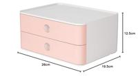 HAN HA-1120-86 Smart-box Allison Met 2 Lades Flamingo Roze, Stapelbaar - thumbnail