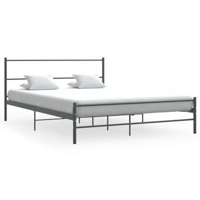 Bedframe metaal grijs 140x200 cm