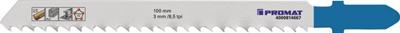 Promat/Tecwerk Decoupeerzaagblad | totale lengte 100 mm | tandverdeling 3 mm | HSS | 5 stuks / kaart - 4000814667
