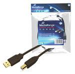 MediaRange MRCS102 USB-kabel, A/B 5 m, versie 2.0, zwart