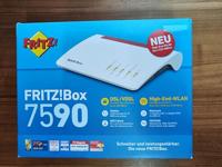 AVM FRITZ!Box 7590 WLAN AC+N router (DSL/VDSL, 1.733 MBit/s (5GHz) & 800 MBit/s (2,4 GHz), tot 300 MBit/s met VDSL-supervectoring 35b, WLAN Mesh, DECT-basis, Media Server, geschikt voor Duitsland) - thumbnail