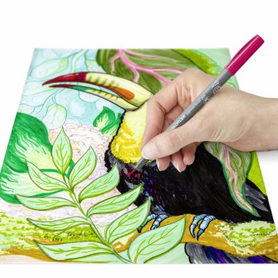 Brushpen pigment pen intens 1.0mm zwart | 10 stuks