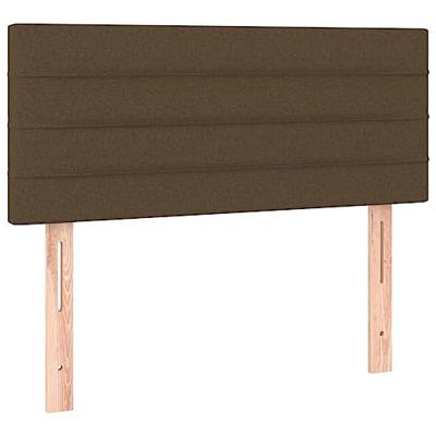 Hoofdbord LED 80x5x78/88 cm stof donkerbruin