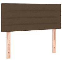 Hoofdbord LED 80x5x78/88 cm stof donkerbruin - thumbnail