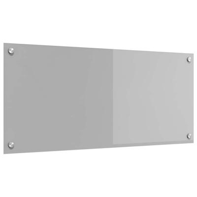 VidaXL Keuken spatscherm lichtgrijs 90 x 40 cm gehard glas